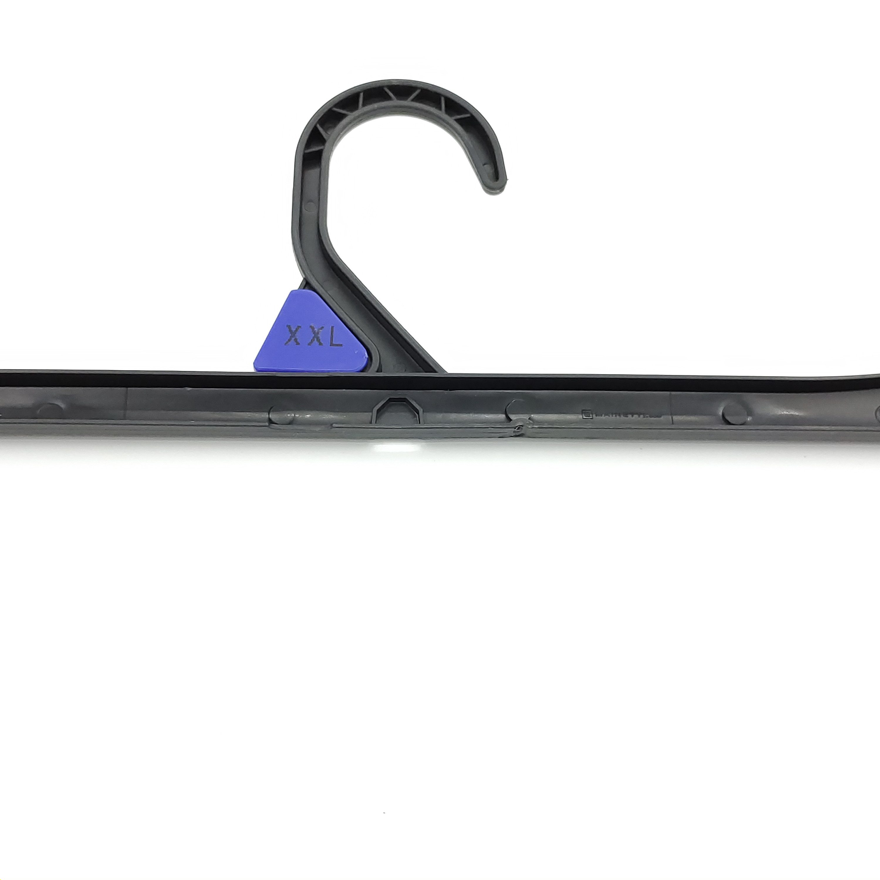 Re-used Black Plastic Bottom Hanger with Pinch Grips