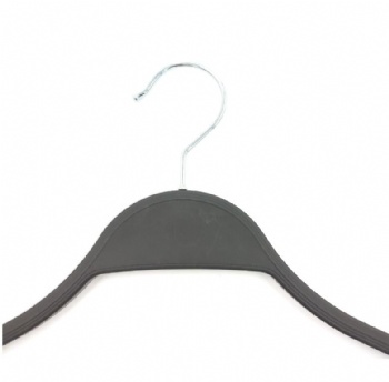 ZARA  black hook plastic hanger ,tube hanger with strips,clothes hanger for chain store