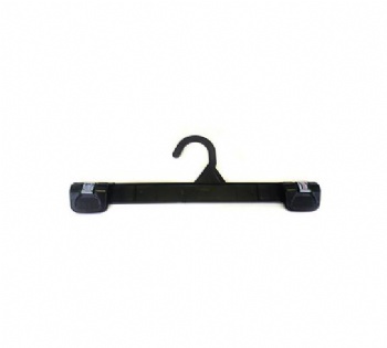 VICS Black Plastic Bottom Hanger with Pinch Grips