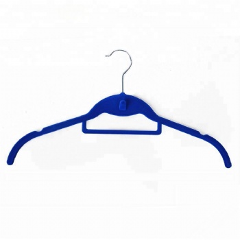 Basics Black Silver Slim Velvet  Non Slip Suit Clothes Hangers
