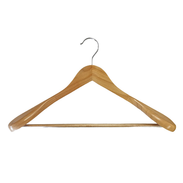 Wholesale Wide Shoulder Wooden Clothes Suit Hangers with Anti Slip Bar Wholesale Wide Shoulder Wooden Clothes Suit Hangers with Anti Slip Bar