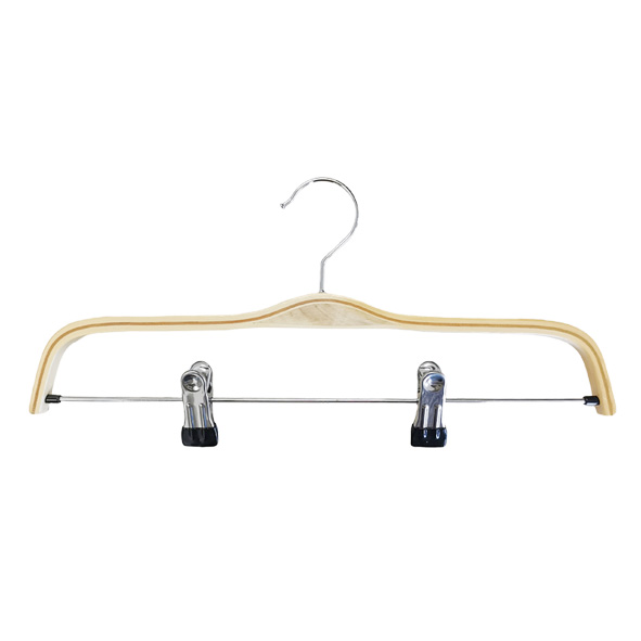 Wooden Pant Slacks Jeans Shorts Skirt Clothes Display Hanger with Anti-Rust Clips Wooden Pant Slacks Jeans Shorts Skirt Clothes Display Hanger with Anti-Rust Clips