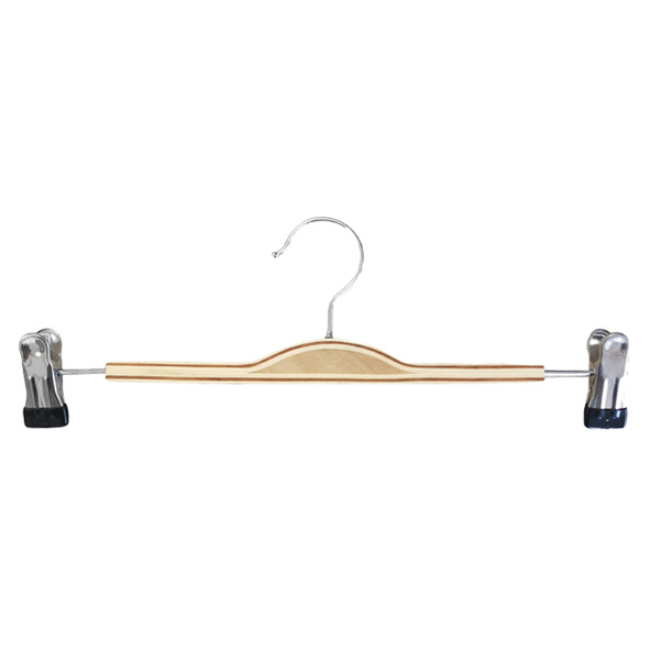 Space Saving Pants Hanger with Movable Clips Wood Trouser Custom Hangers Space Saving Pants Hanger with Movable Clips Wood Trouser Custom Hangers